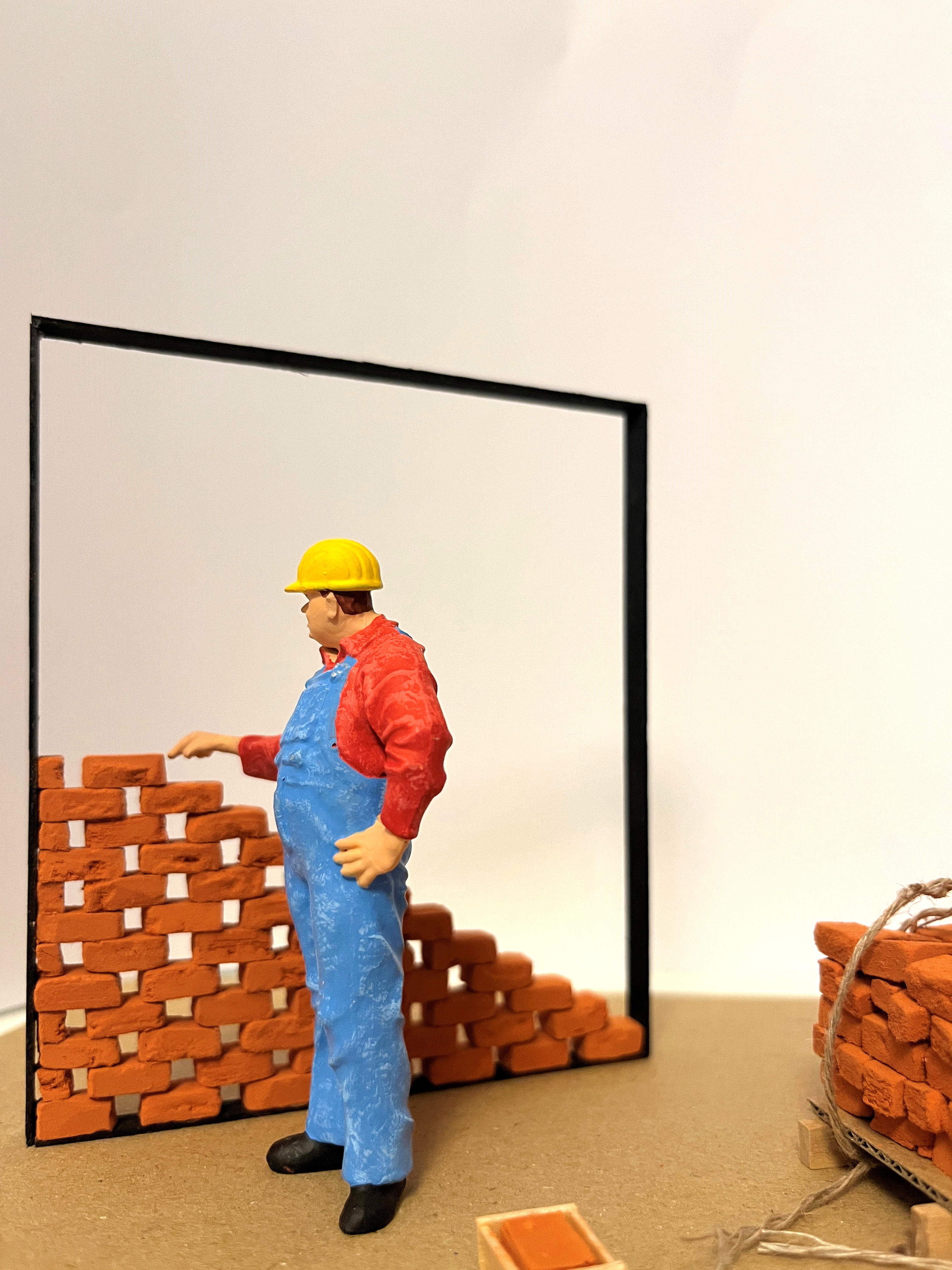 Maquette de travail — Détail des volumes intérieurs et imbrication des cloisons bio-sourcées