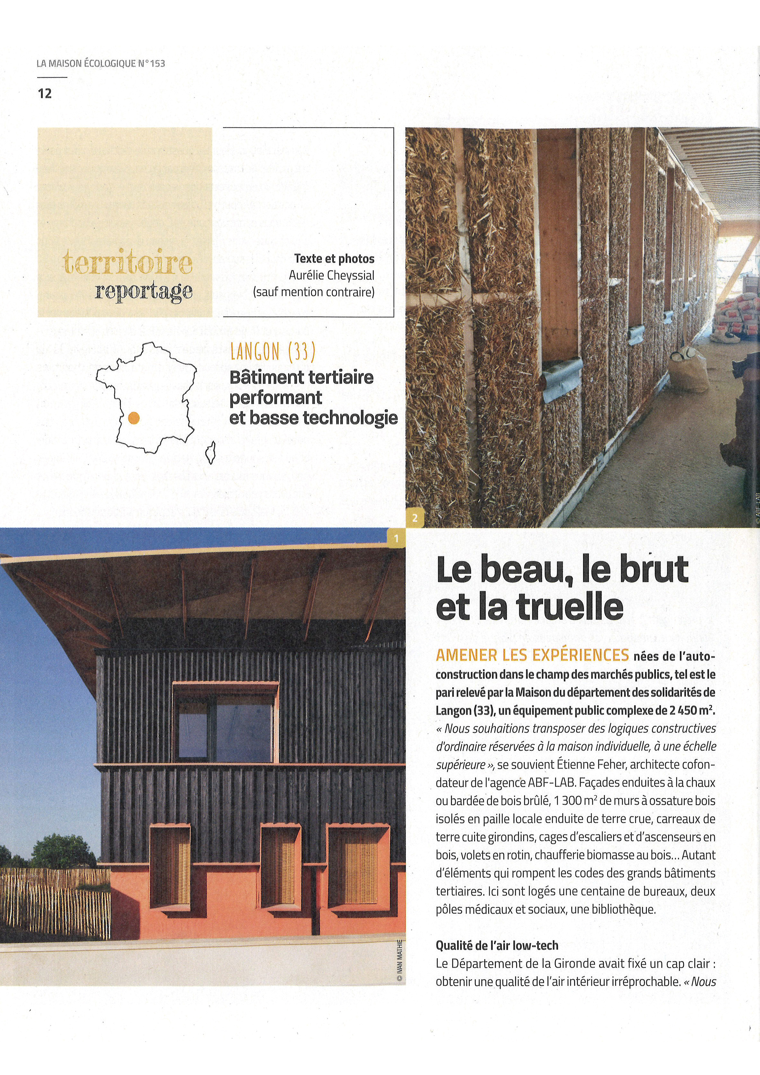 Couverture Maison Ecologique Magazine Ordre des Architectes