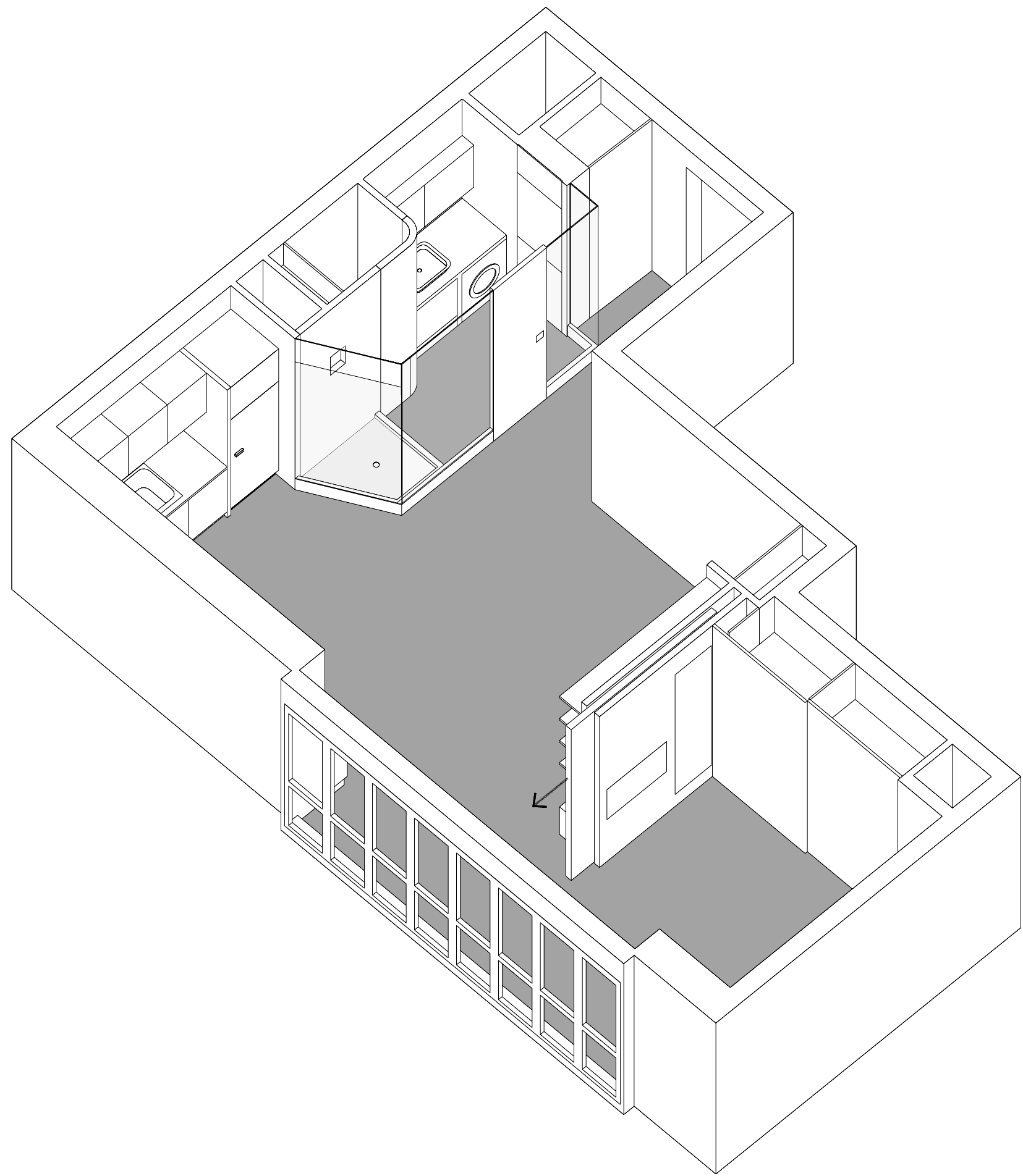 Appartement-Nordmann — Axonométrie générale
